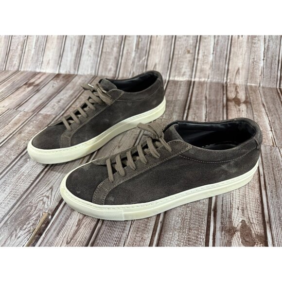 Common Projects Achilles low Waxed Suede Sneakers sz 40 color Warm Grey - Picture 1 of 8